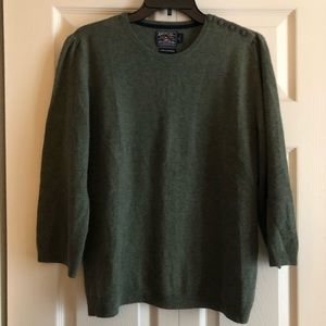 🔥American Living Green 100% Cashmere Sweater